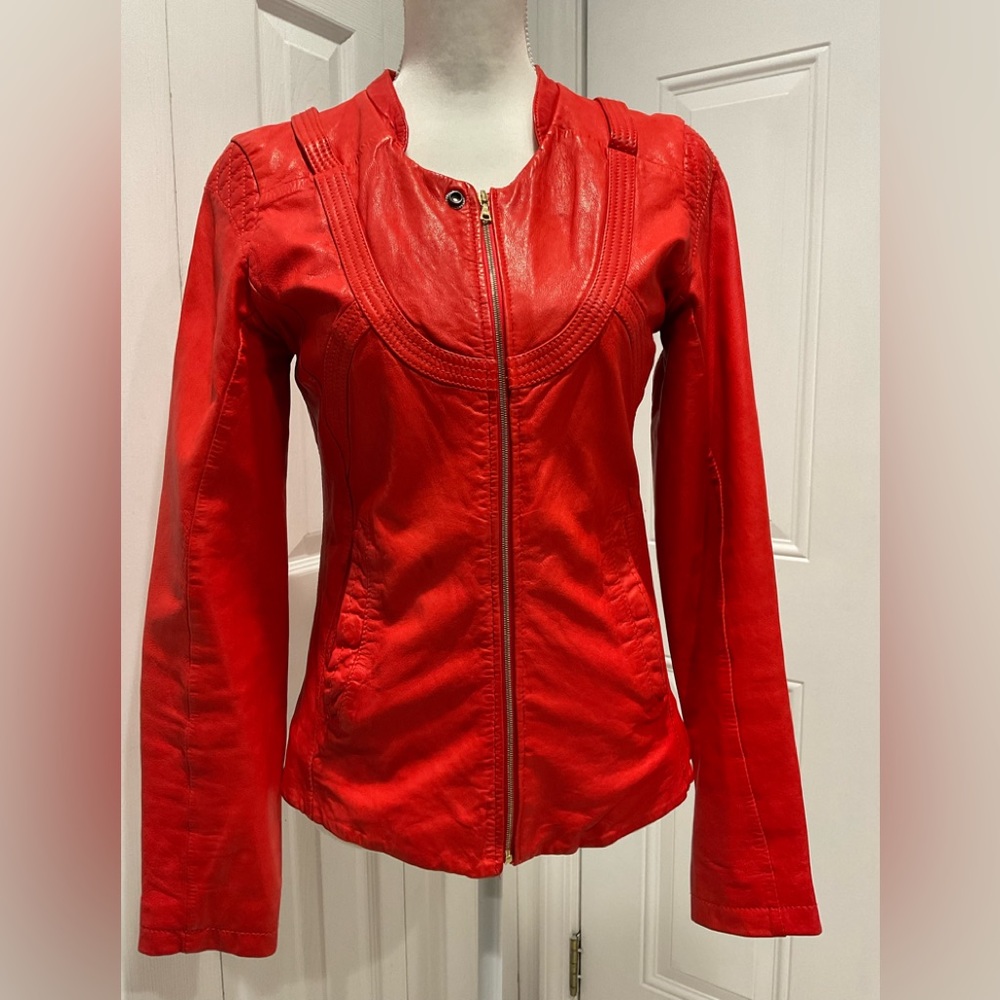🍏Women’s DIESEL Soft Sheepskin Leather Fitted Jacket, S